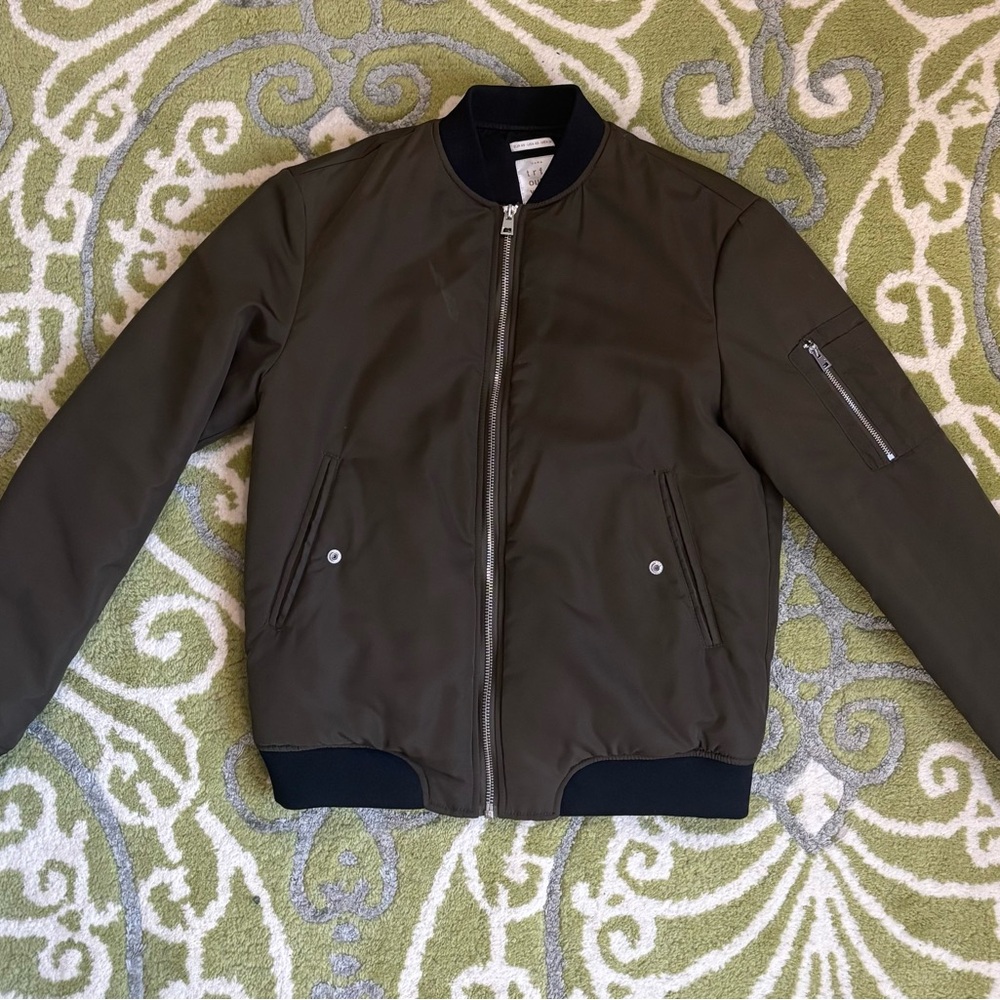 Zara Olive Bomber Jacket